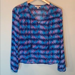 Decree Sheer Patterned Blouse